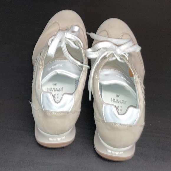 Geox Respira Suede Beige Sneakers Size 36 - Picture 4 of 11